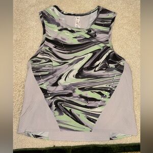 Lululemon Sleeveless Swirl Pattern Top - Black, Green, Gray